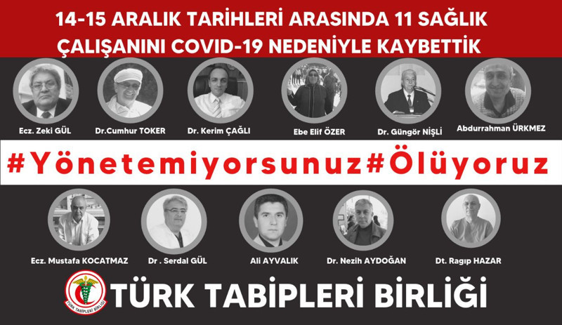 14-15 Aralık'ta 11 sağlık çalışanı Corona'dan hayatını kaybetti - Resim : 1