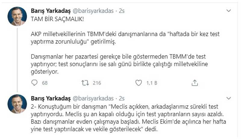 AKP'li milletvekillerinin danışmanlarına her hafta zorunlu test - Resim : 1