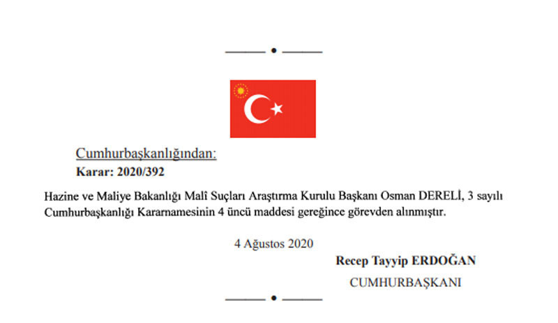 Erdoğan, geçen yıl görevden aldığı MASAK Başkanı'nı ikinci kez görevden aldı - Resim : 1