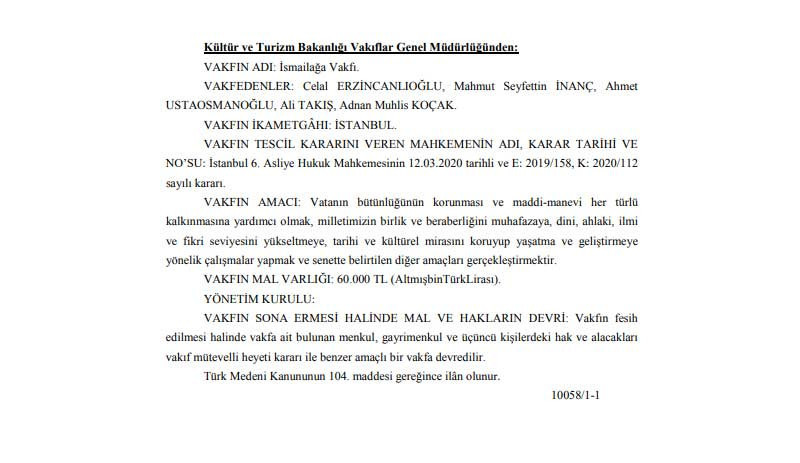 Erdoğan'ın ziyaret ettiği İsmailağa Cemaati vakıf kurdu: Maddi-manevi kalkınmaya yardımcı olacakmış - Resim : 1