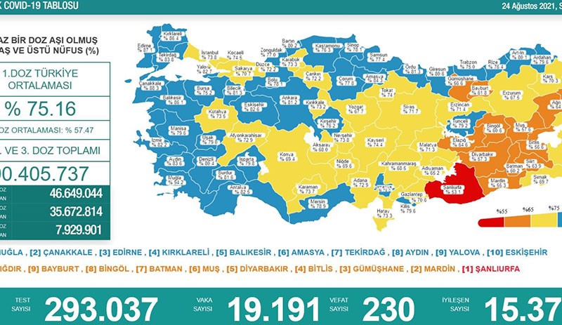 Sağlık Bakanlığı, güncel koronavirüs tablosunu açıkladı - Resim : 1