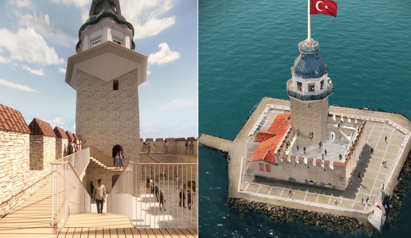 Kız Kulesi'nin yeni halinin fotoğrafları ortaya çıktı - Resim : 1
