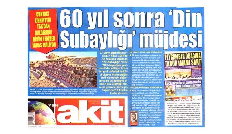 Akit istedi, kadro geldi: TSK'de 'Din İşleri Subaylığı' geri geliyor - Resim : 1