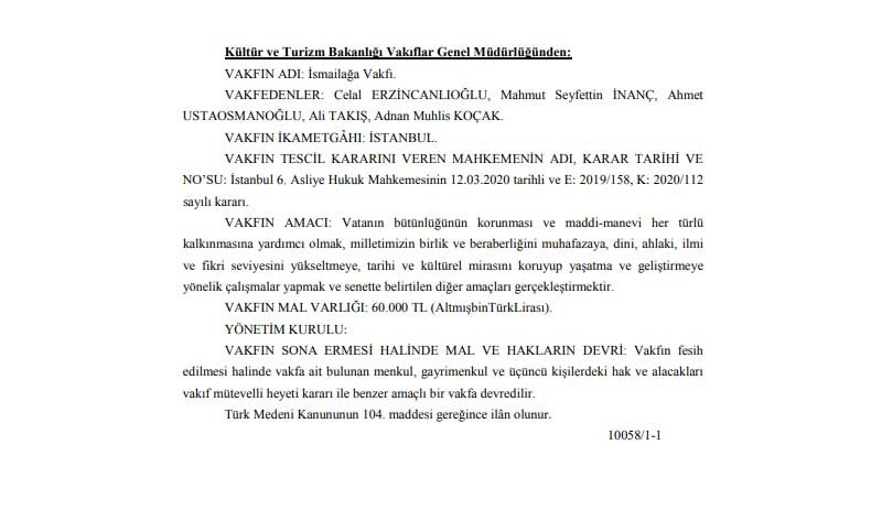 Erdoğan'ın ziyaret ettiği İsmailağa Cemaati vakıf kurdu: Maddi-manevi kalkınmaya yardımcı olacakmış - Resim : 1