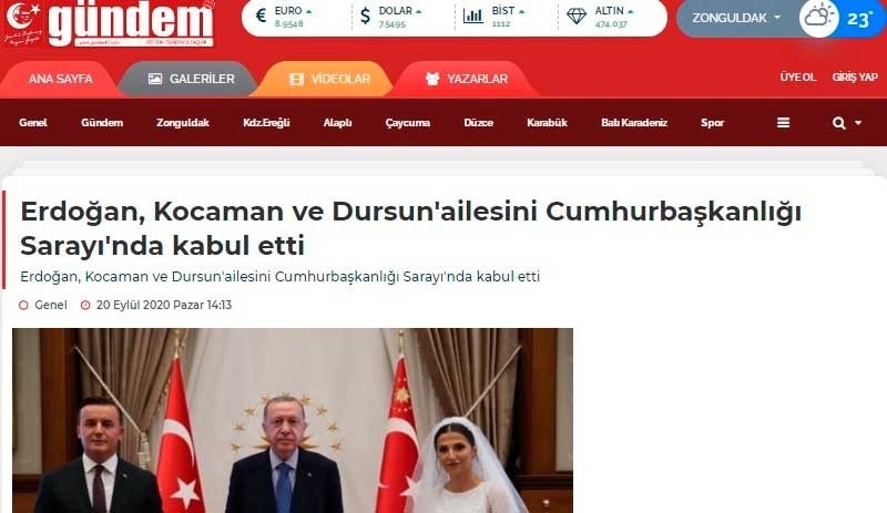 Lüks tatiliyle gündeme gelen Başsavcı Kocaman'ın nikah sonrası ilk ziyareti Saray'a - Resim : 1