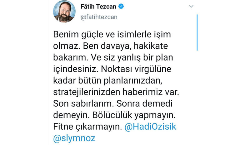 Yandaşlar arasında kavga: Bütün planlarınızdan haberim var, son sabırlarım - Resim : 2