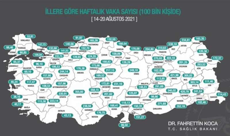 Vaka sayısının en yüksek olduğu 10 il açıklandı: Rize ilk sırada - Resim : 1