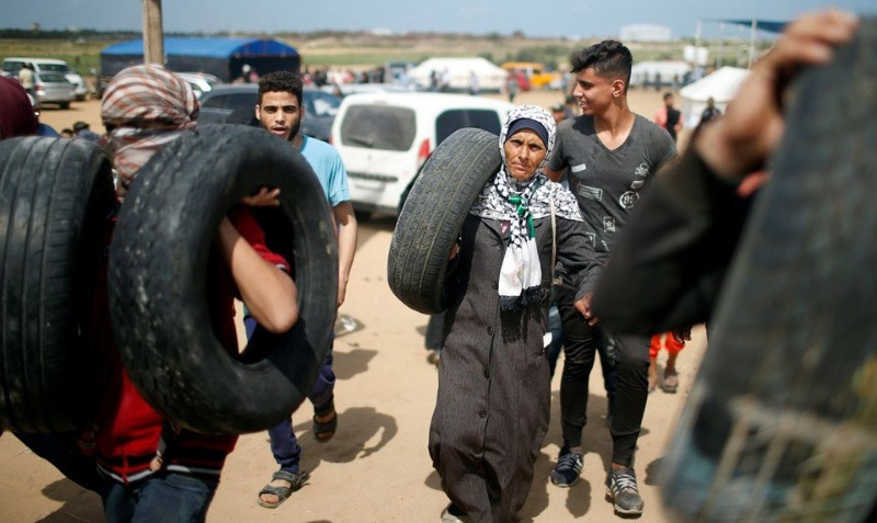 Gazze'deki protestolar katliama dönüştü - Resim: 18
