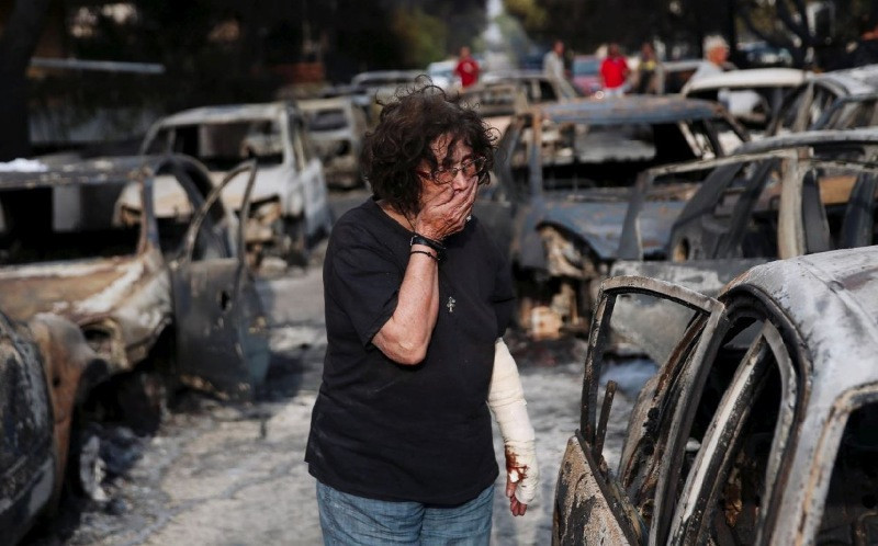 Fotoğraflarla Yunanistan yangını - Resim: 37