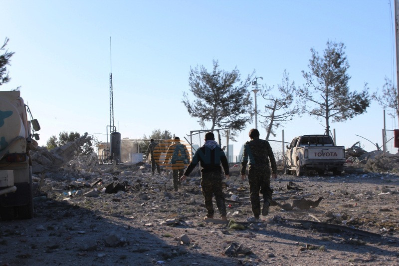 Rojava'da bombalanan bölgeden ilk kareler - Resim: 1
