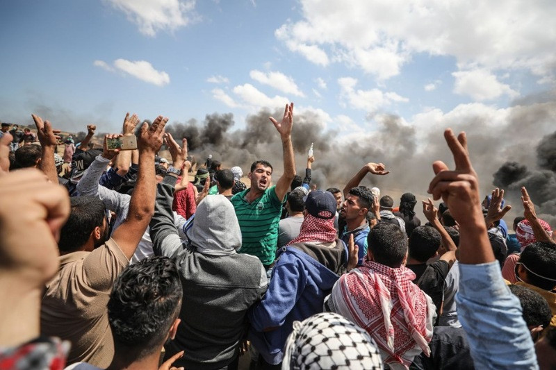 Gazze'deki protestolar katliama dönüştü - Resim: 42