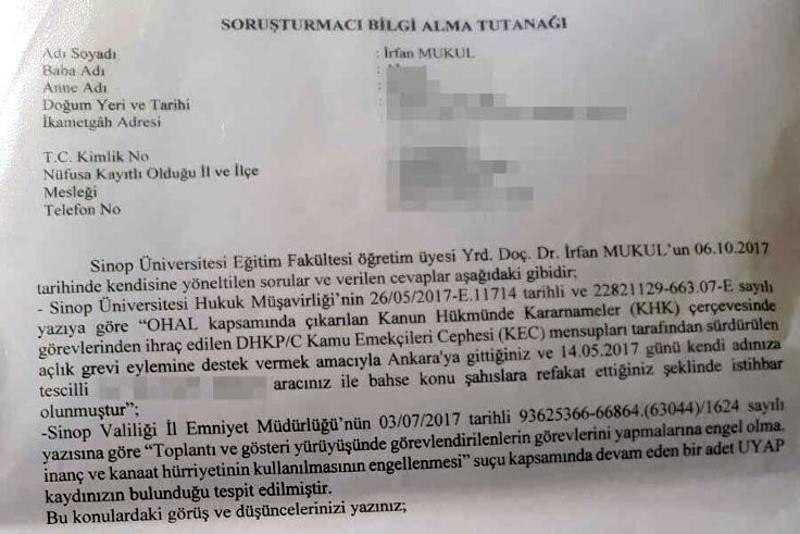 Özakça’yı ziyaret eden hocası açığa alındı - Resim : 1