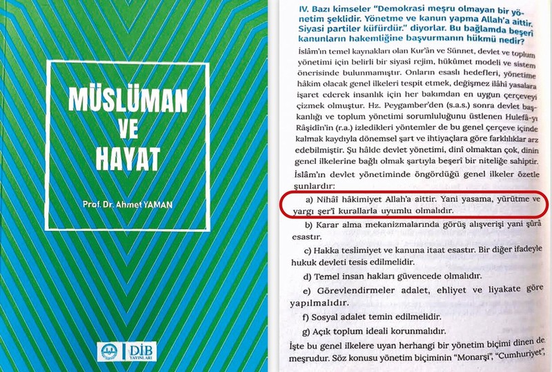 Diyanet'in bastırdığı kitap: Yasama, yürütme ve yargı Şeri kurallara uygun olmalı - Resim : 1