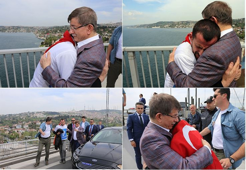 AKP logolu tişörtle intihar girişiminde bulunan genci Davutoğlu ikna etti - Resim : 3