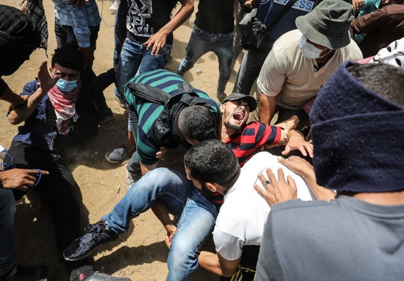 Gazze'deki protestolar katliama dönüştü - Resim: 40