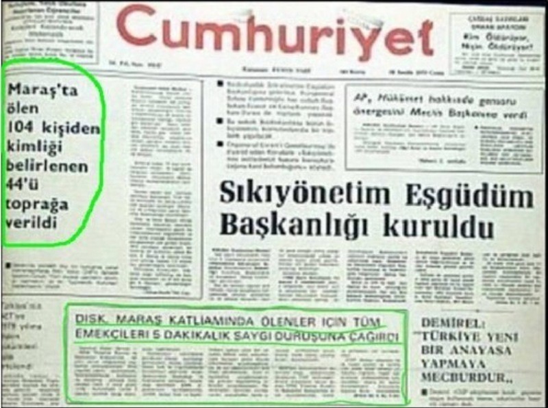 40. yılında Maraş Katliamı: Dönemin gazeteleri ne yazdı? - Resim: 8