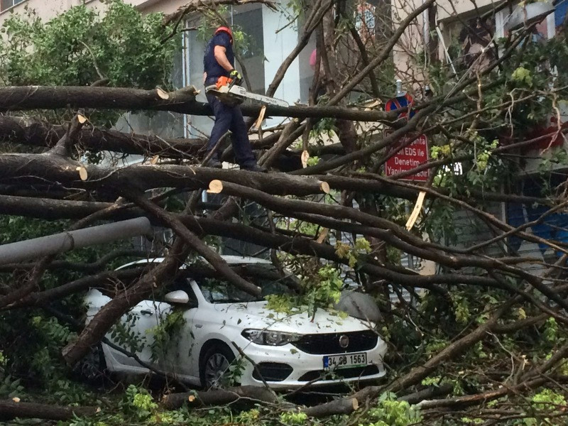 İstanbul'da dolu, sel ve yangın - Resim: 16
