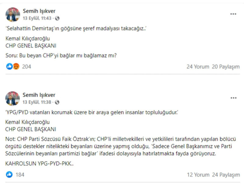 Kılıçdaroğlu için asılan 'Hoş geldin' pankartı indirildi, CHP'li isimleri hedef gösteren afişler asıldı - Resim : 1