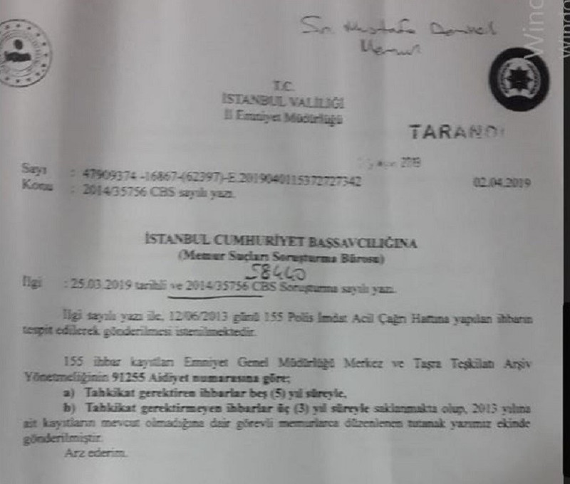 Gezi soruşturması: Savcılık telsiz kayıtlarını istedi, emniyet 155'e gelen ihbarları yolladı - Resim : 2