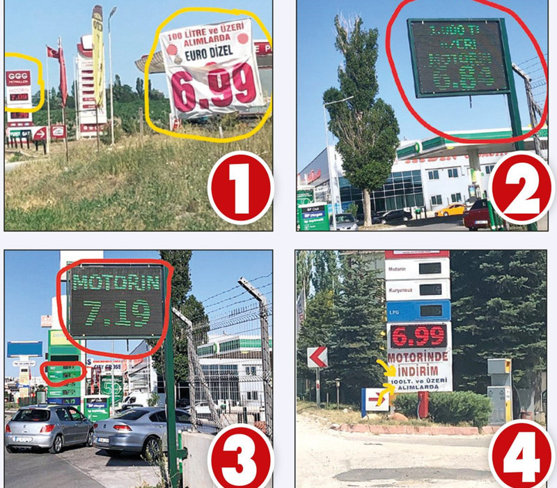 Akaryakıt istasyonlarında hile: Tabelada 6.84, pompada 7.36 - Resim : 1