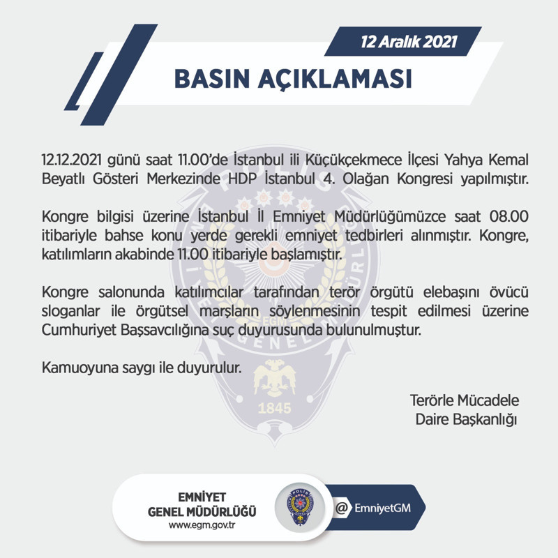 HDP İstanbul İl Kongresi'ne soruşturma açıldı - Resim : 1