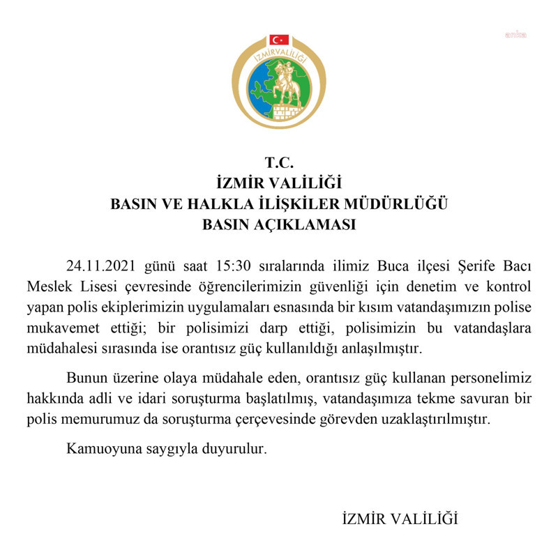 İzmir'de yurttaşa şiddet uygulayan polis görevden uzaklaştırıldı - Resim : 1