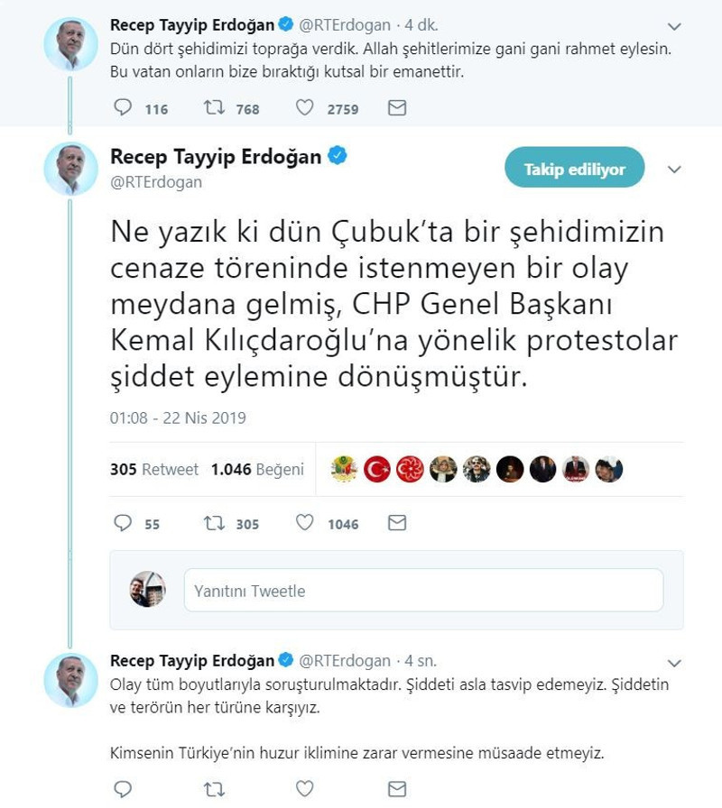 Erdoğan'dan Kılıçdaroğlu'na linç girişimi açıklaması: Şiddeti asla tasvip etmeyiz - Resim : 1