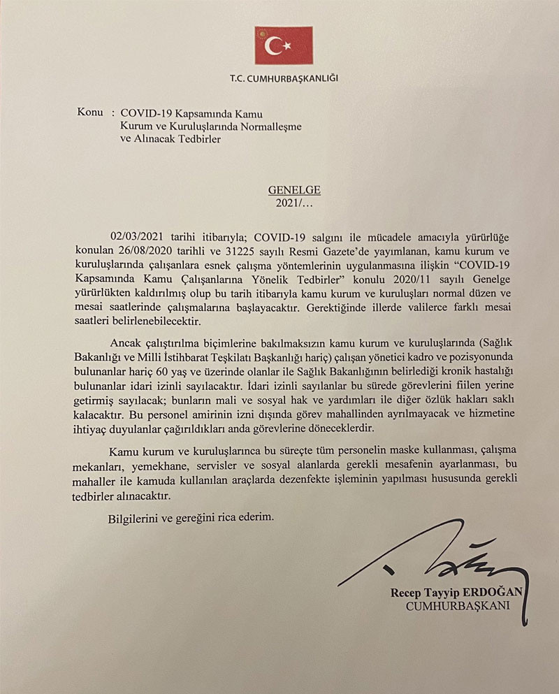'Normalleşme' genelgesi resmen yayımlandı: Tedbir kararları 81 ile gönderildi - Resim : 1