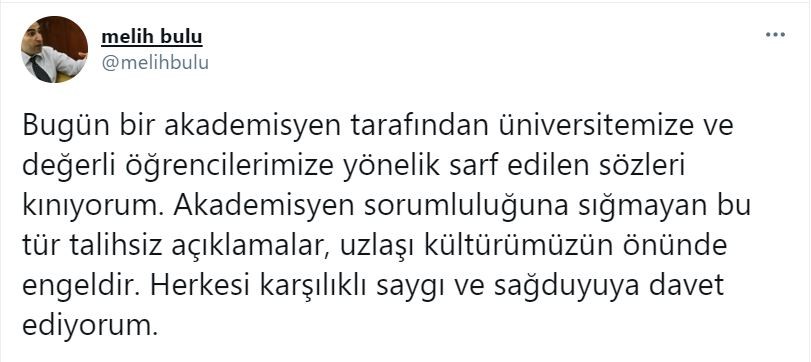 Melih Bulu'dan Boğaziçilileri tehdit eden Cevdet Kılıç hakkında açıklama - Resim : 1