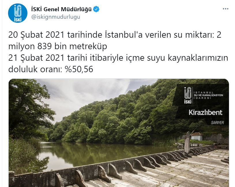 İstanbul'un baraj doluluk oranlarını son 10 günde 5 puan arttı - Resim : 1