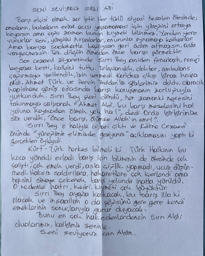 Demirtaş'tan Sırrı Süreyya Önder mesajı: Kalbimiz seninle - Resim : 1