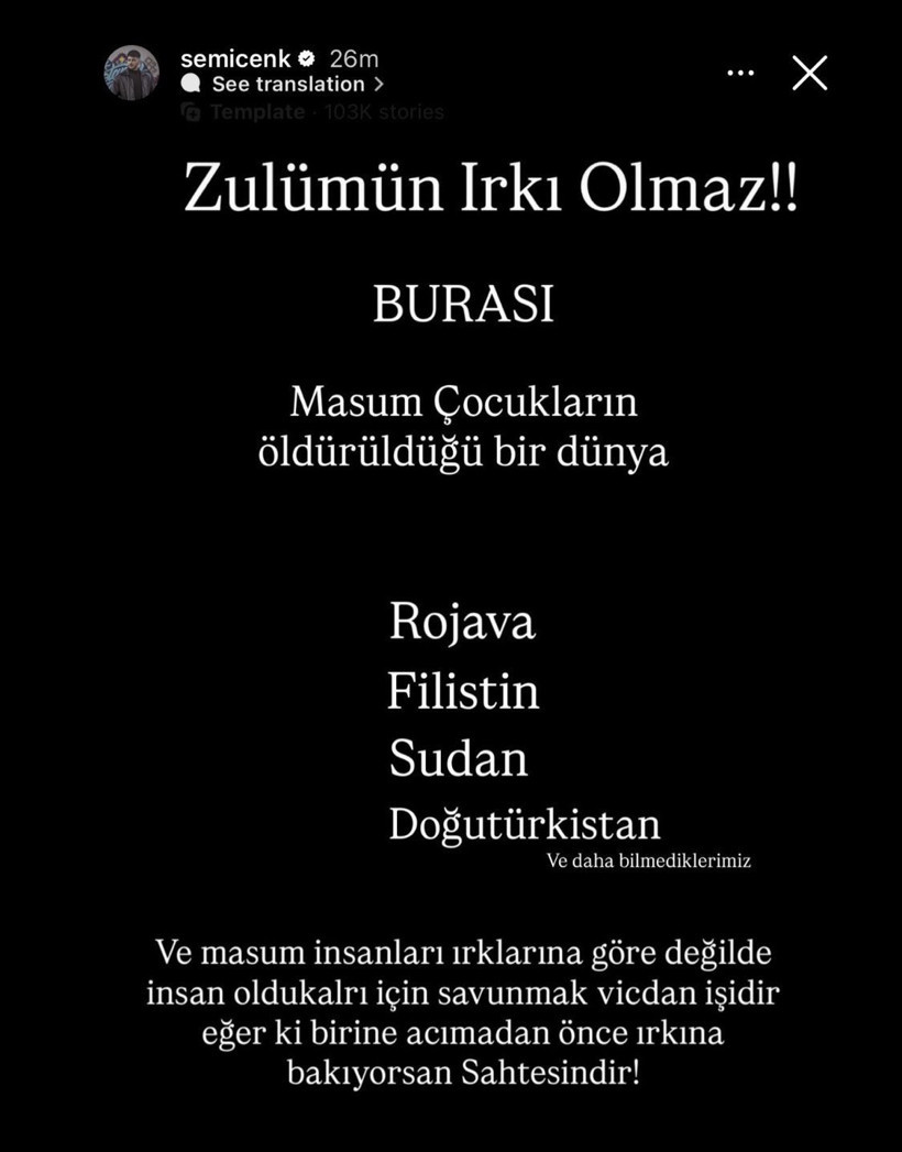 Semicenk&rsquo;in Rojava vurgulu paylaşımı sonrası konserleri iptal edildi - Resim : 1