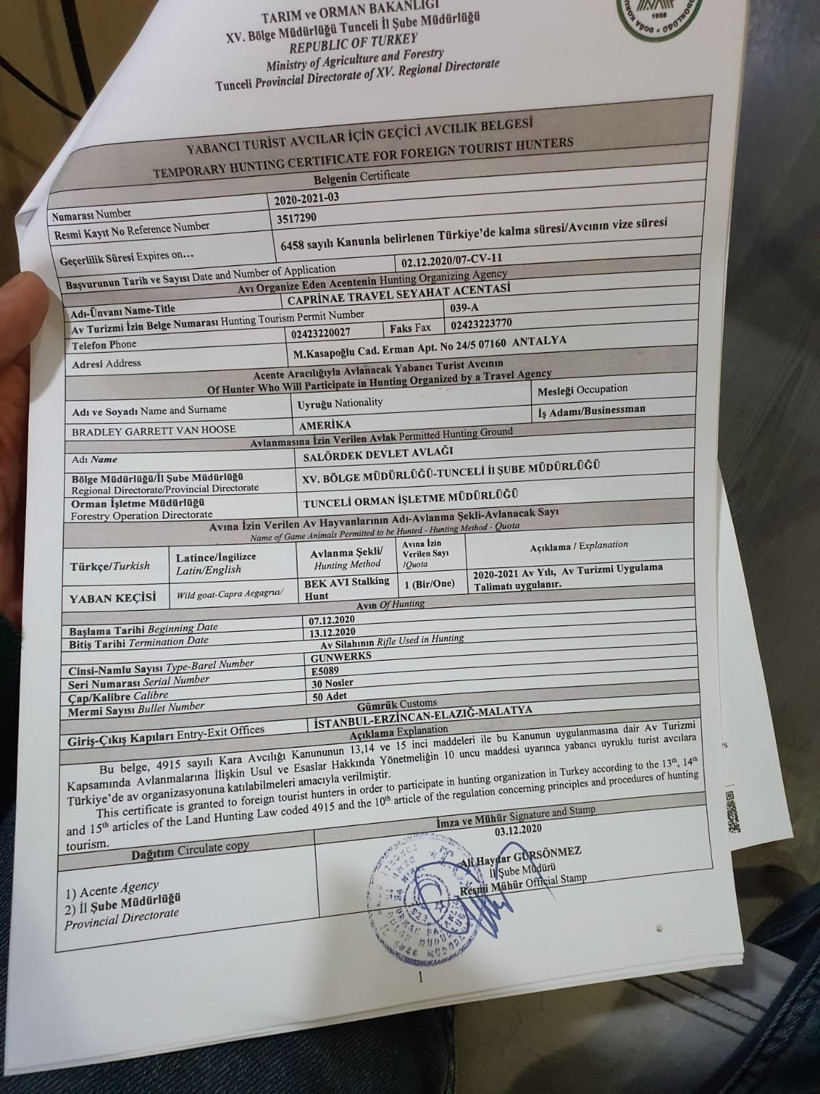 ABD'li avcıya dağ keçisini avlama izni verildi - Resim : 1