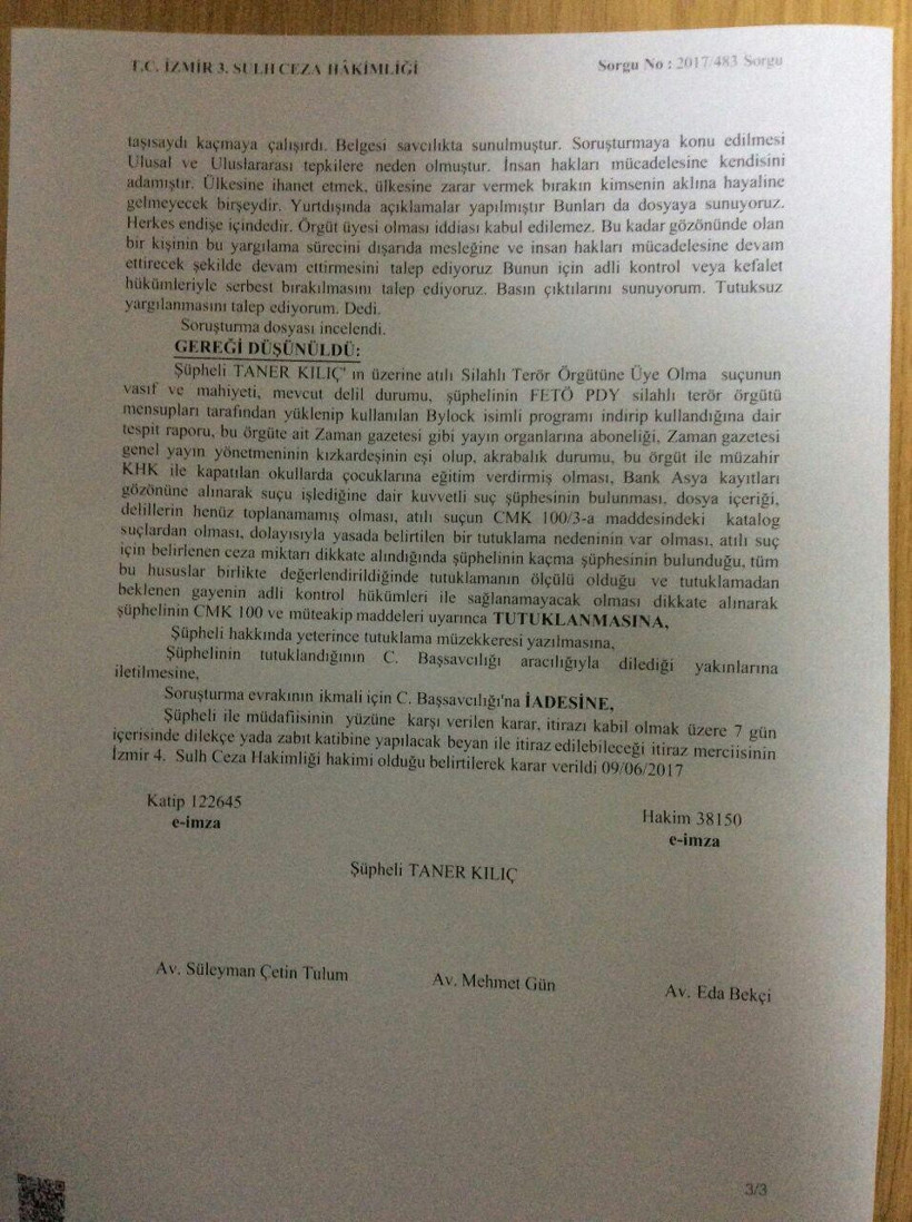 Hak ihlallerini raporlaştıran Af Örgütü'ne gözdağı tutuklaması - Resim : 1