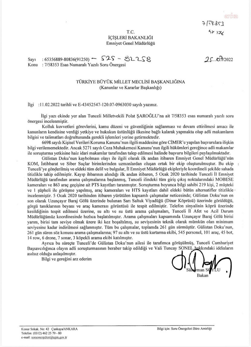 Soylu&rsquo;dan G&uuml;listan Doku a&ccedil;ıklaması: 'Ucu nereye giderse gitsin' - Resim : 2