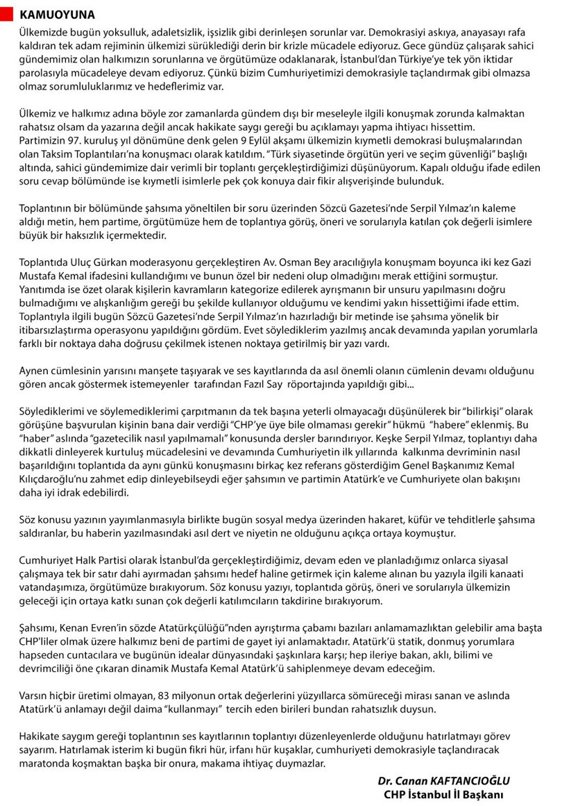 Kaftancıoğlu'ndan 'Gazi Mustafa Kemal' açıklaması - Resim : 1
