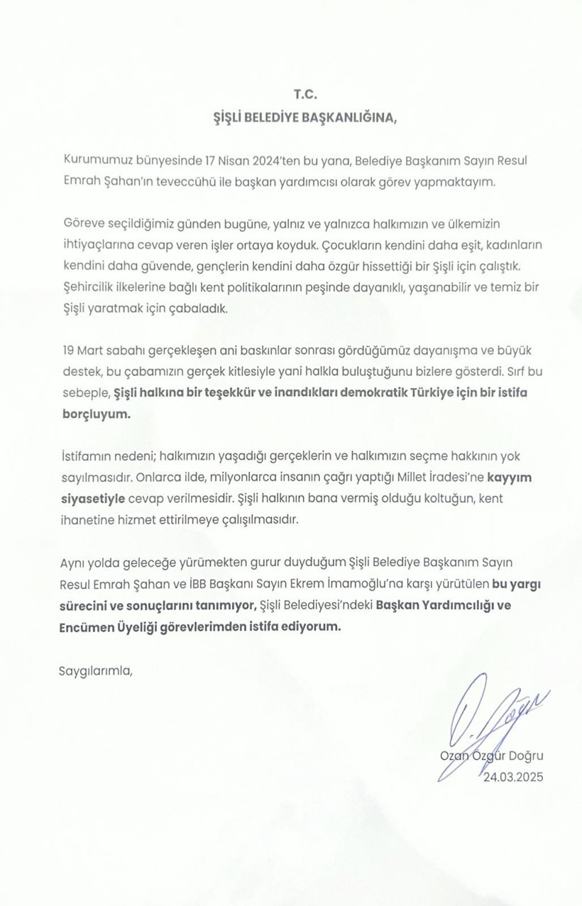 Kayyıma tepki: Şişli Belediye Başkan Yardımcıları istifa etti - Resim : 2