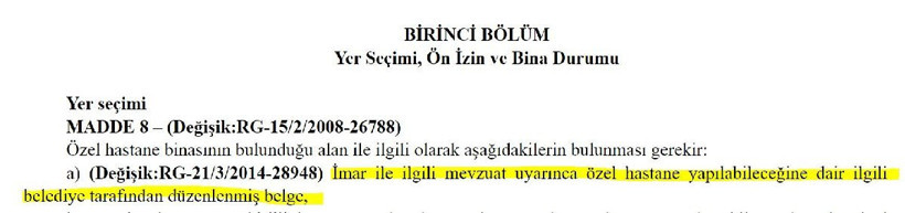 Yeni yönetmelik: Eğitim tesisi alanına özel hastane - Resim : 1
