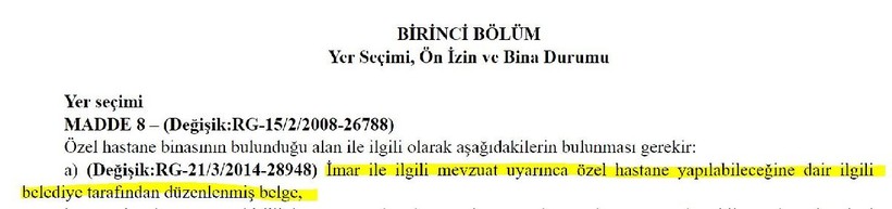 Yeni yönetmelik: Eğitim tesisi alanına özel hastane - Resim : 1