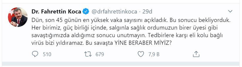 Bakan Koca'dan, 'en yüksek' vaka açıklaması: Bu sonucu bekliyorduk - Resim : 1