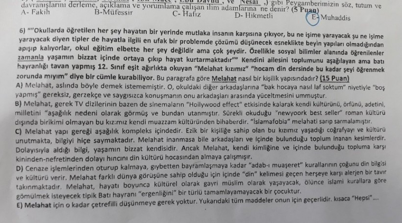 Sınavda hakaret içerikli soru hazırlayan öğretmene soruşturma - Resim : 1
