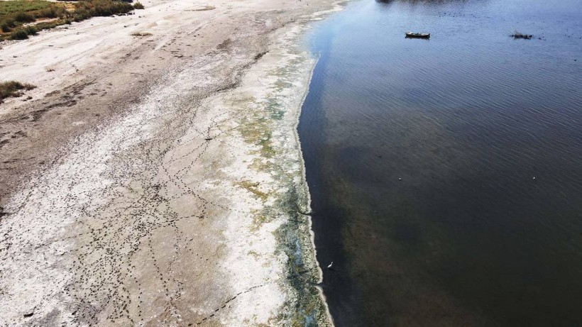 Ege Bölgesi'nin en büyük doğal gölü Bafa kuruyor: Sular 30 metre çekildi - Resim: 2