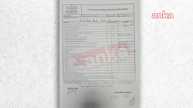 İtfaiyenin denetim belgeleri: Otel bir ay önce yetersiz bulundu, denetim talebi geri çekildi - Resim : 1