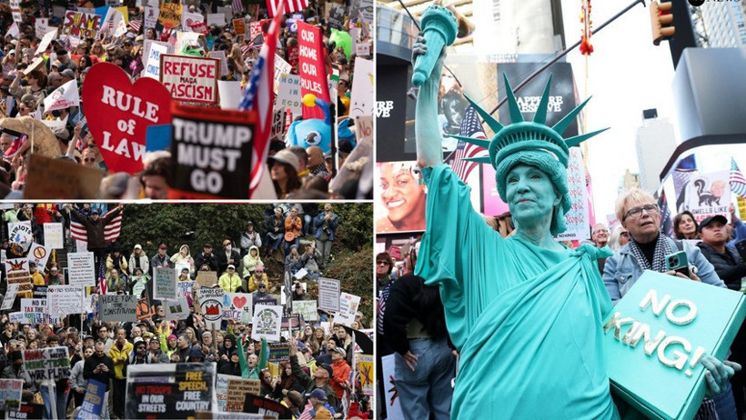 Krallara hayır protestoları | Trump: Protestoları aşırı solcu manyaklar finanse ediyor - Resim : 1