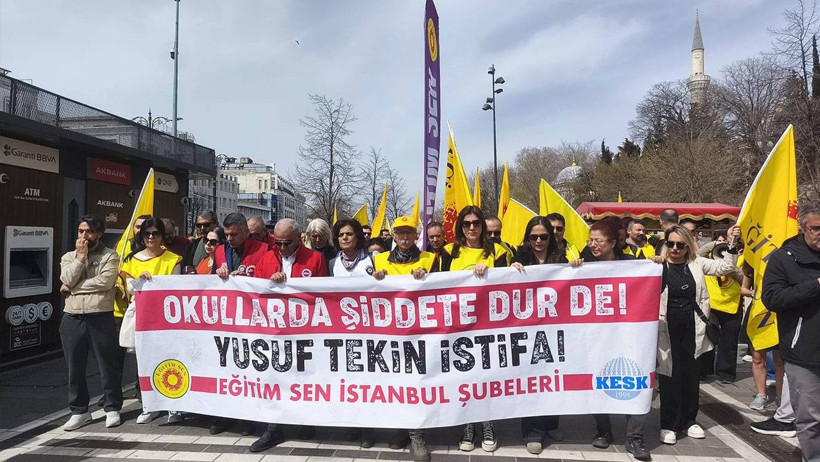 Eğitimciler &uuml;lke genelinde sokağa &ccedil;ıktı, Bakan Tekin'in istifasını istedi - Resim : 2