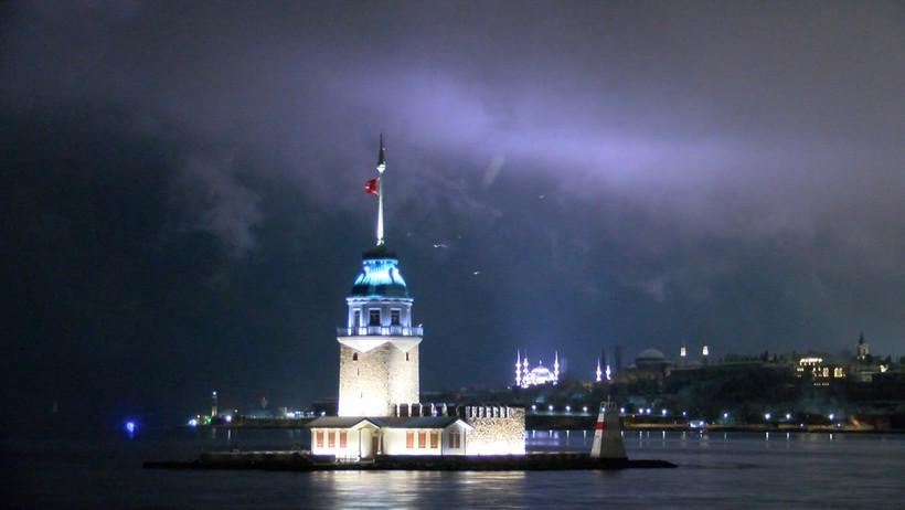 İstanbul'da kar: Sokaklarda halay çektiler - Resim : 1