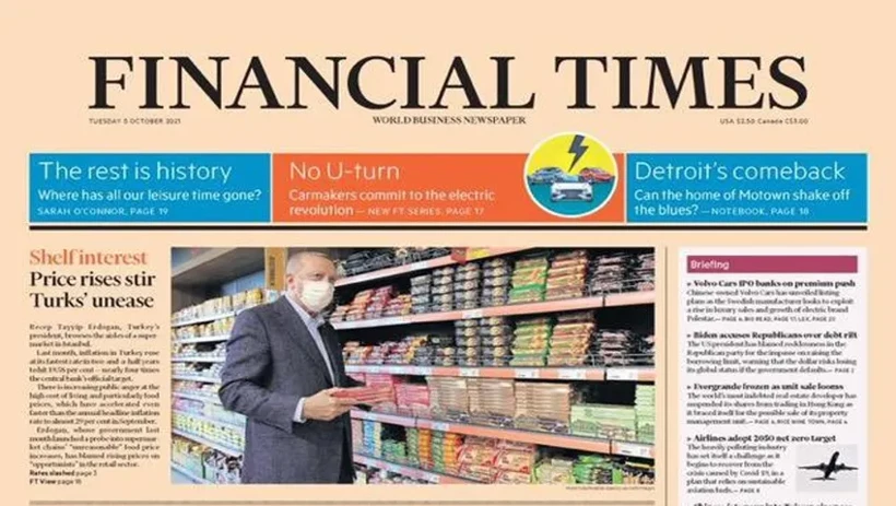 Erdoğan'ın 'uygun fiyatlı' atıştırmalık alışverişi Financial Times'ın manşetinde - Resim : 1