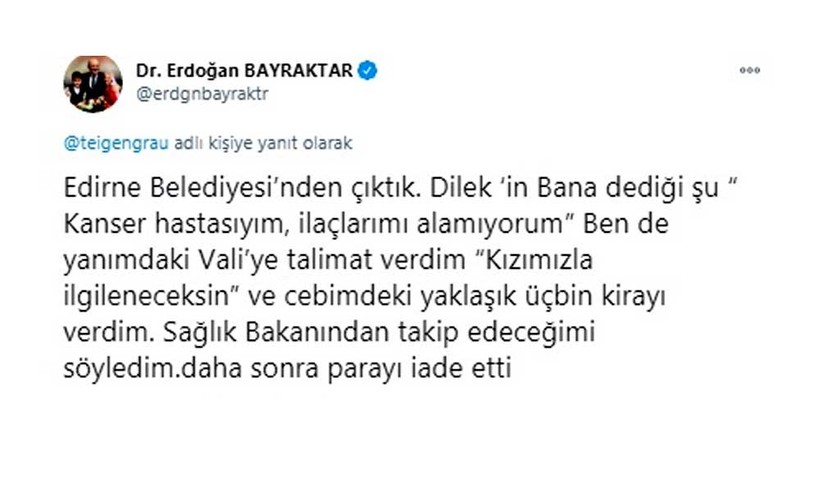 Bayraktar'a Dilek Özçelik hatırlatıldı, 'Cebimdeki üç bin lirayı verdim' yanıtı verdi - Resim : 2