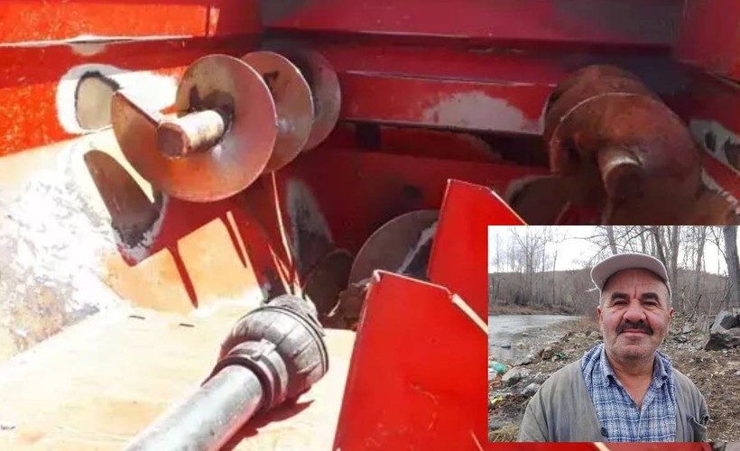 Yem karma makinesine kapılan bir kişi öldü