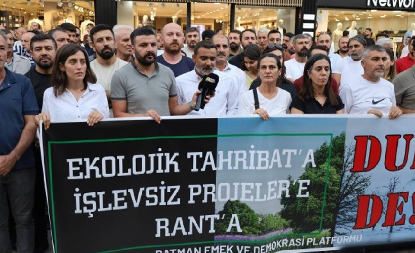 Batman'da kayyımın ağaç kıyımına karşı eylem: Rant uğruna yapılıyor